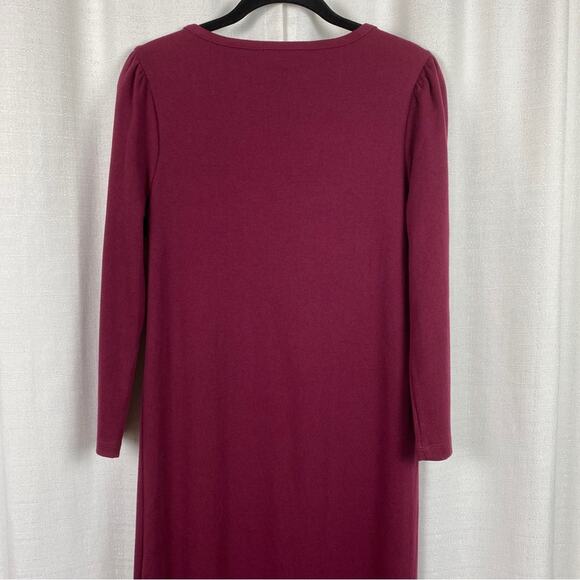 The Nines By Hatch Burgundy Ribbed Jersey Body Con Midi Dress Sz.L NWT - Picture 12 of 16